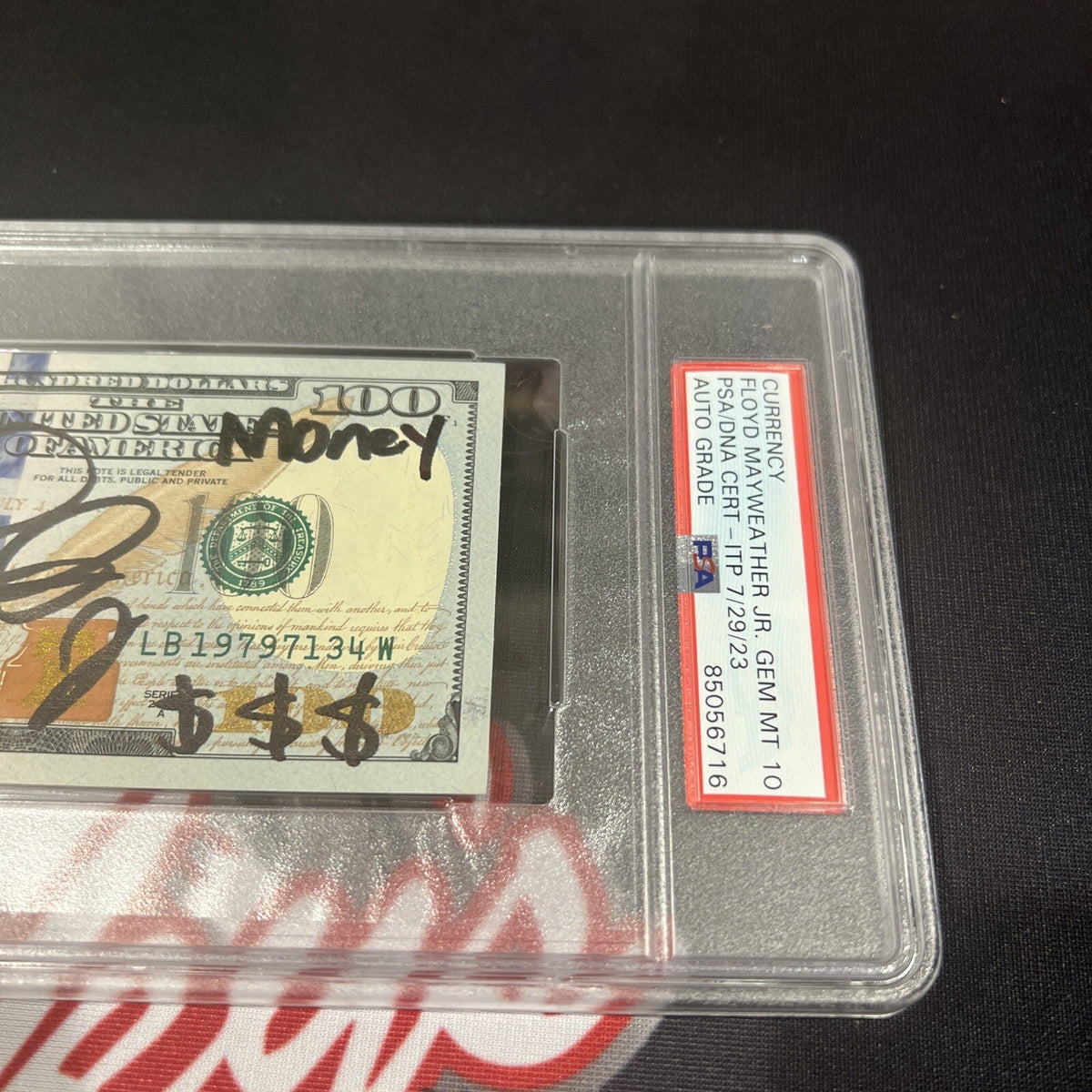 Floyd Mayweather Jr Signed $100 Bill US Currency x4 Inscriptions PSA 10 Auto C