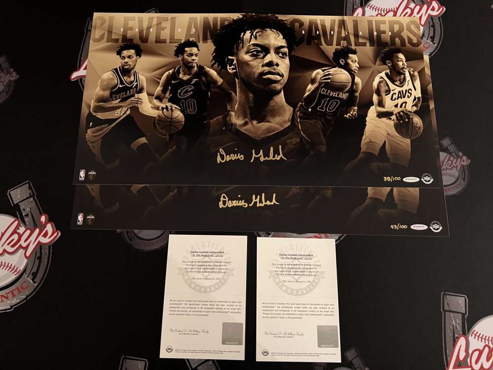Darius Garland Signed 22x12 Photo To The Rack Gold /100 Upper Deck UDA COA