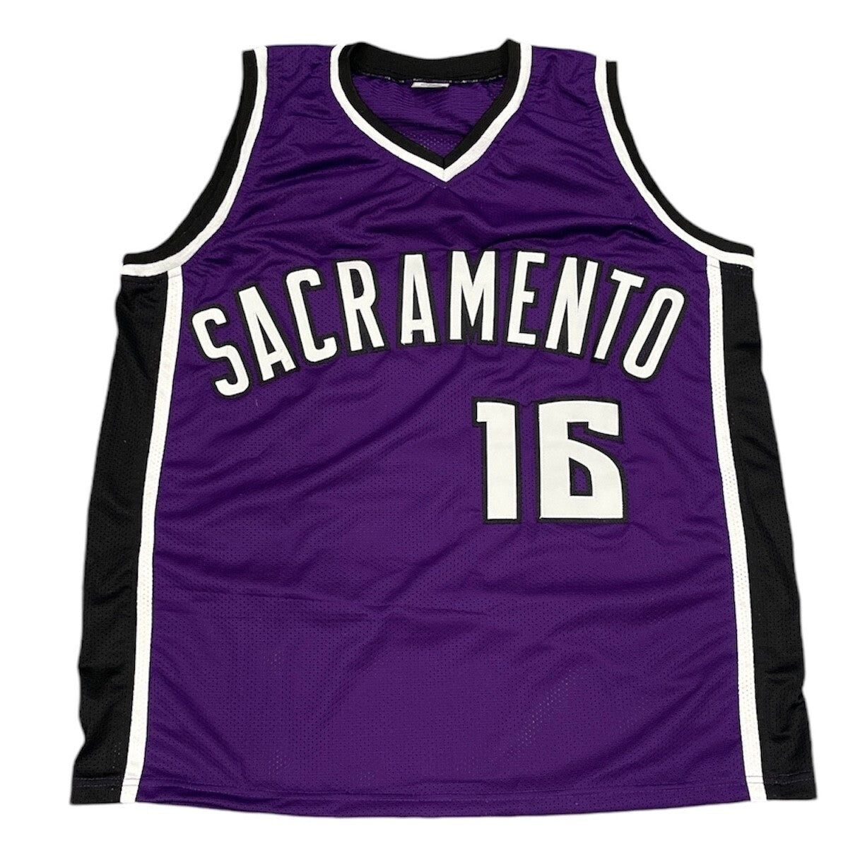 Peja Stojakovic Signed Sacramento Kings Custom Jersey Beckett Witness BAS COA