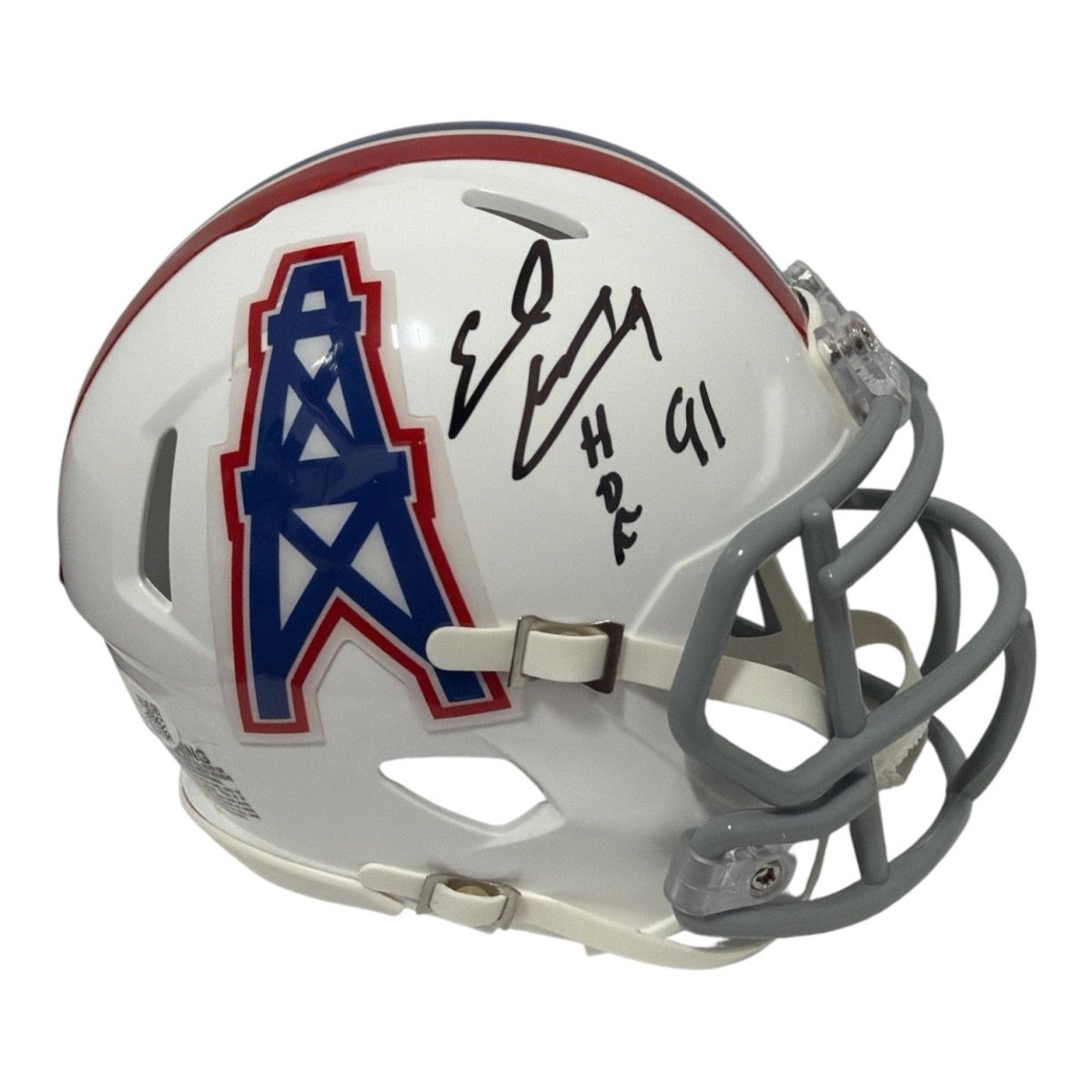 Earl Campbell Signed Houston Oilers TB Mini Helmet w/ HOF 91 JSA Witness COA