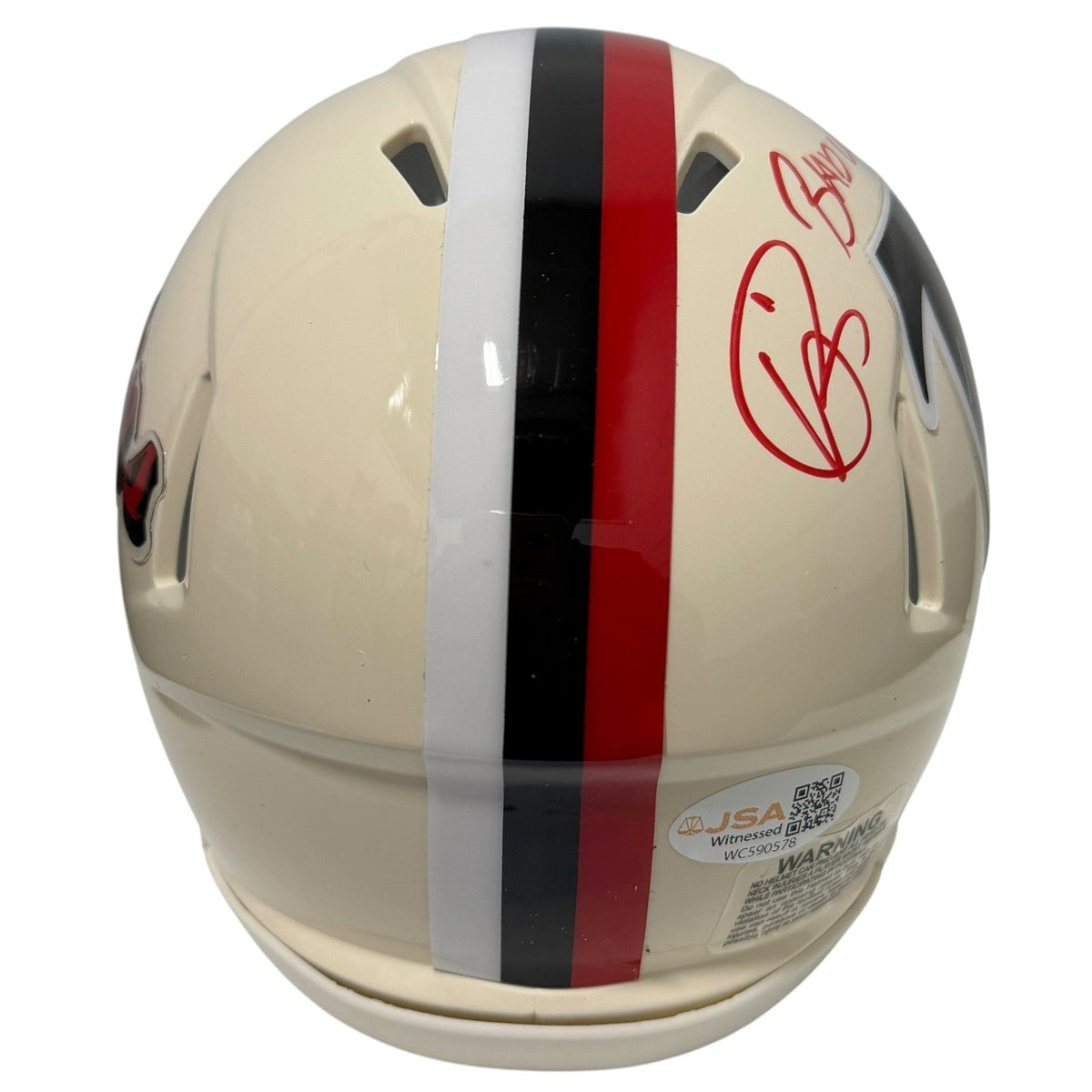 Andre Rison Signed Falcons Retro Mini Helmet w/ Bad Moon JSA Witness COA