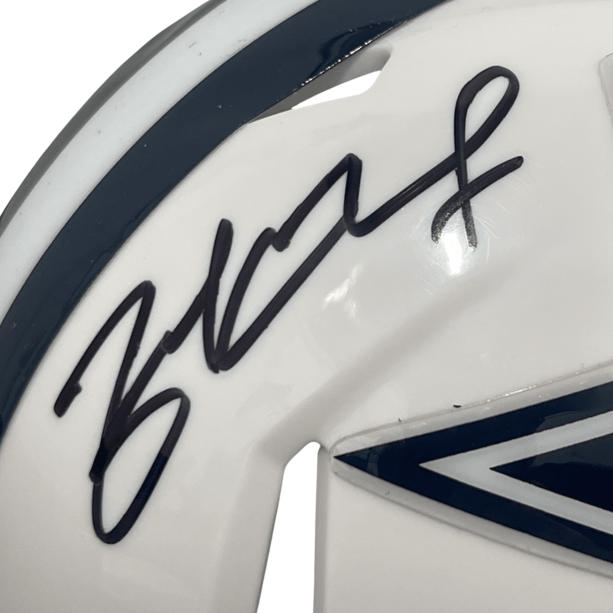 Zack Martin Signed Dallas Cowboys Alt White Mini Helmet Beckett Witness BAS COA
