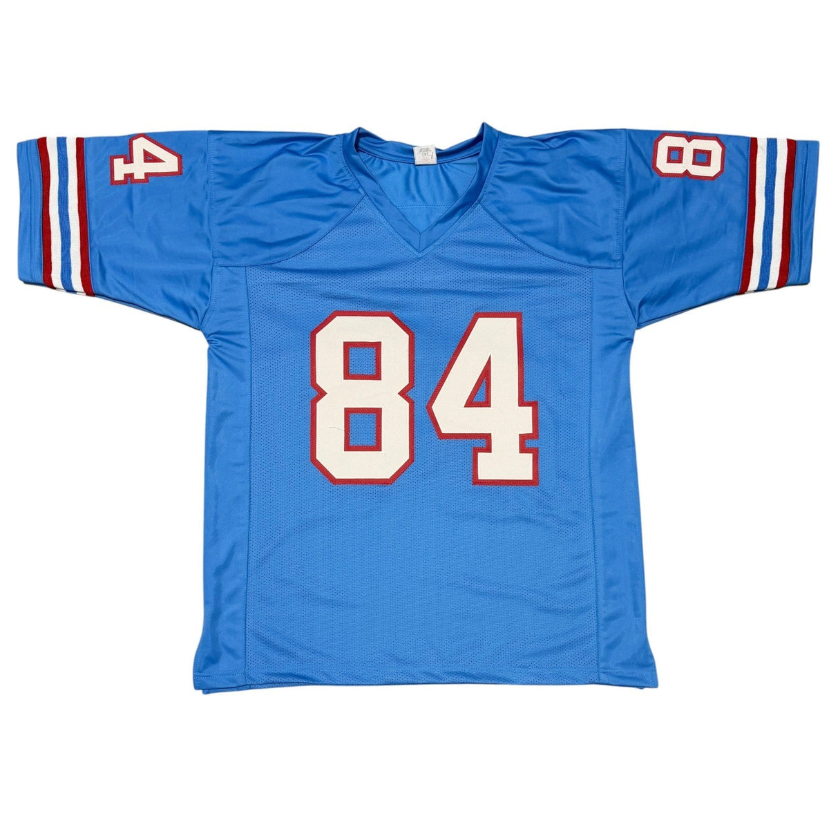 Billy White Shoes Johnson Signed Houston Oilers Custom Jersey JSA Witness COA