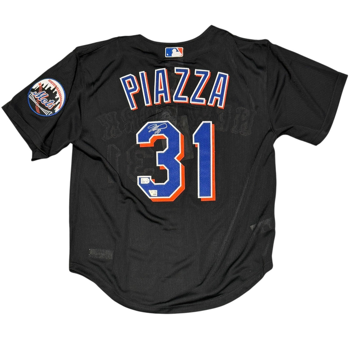 Mike Piazza Signed New York Mets Mitchell &amp; Ness Jersey Fanatics COA + MLB HOLO