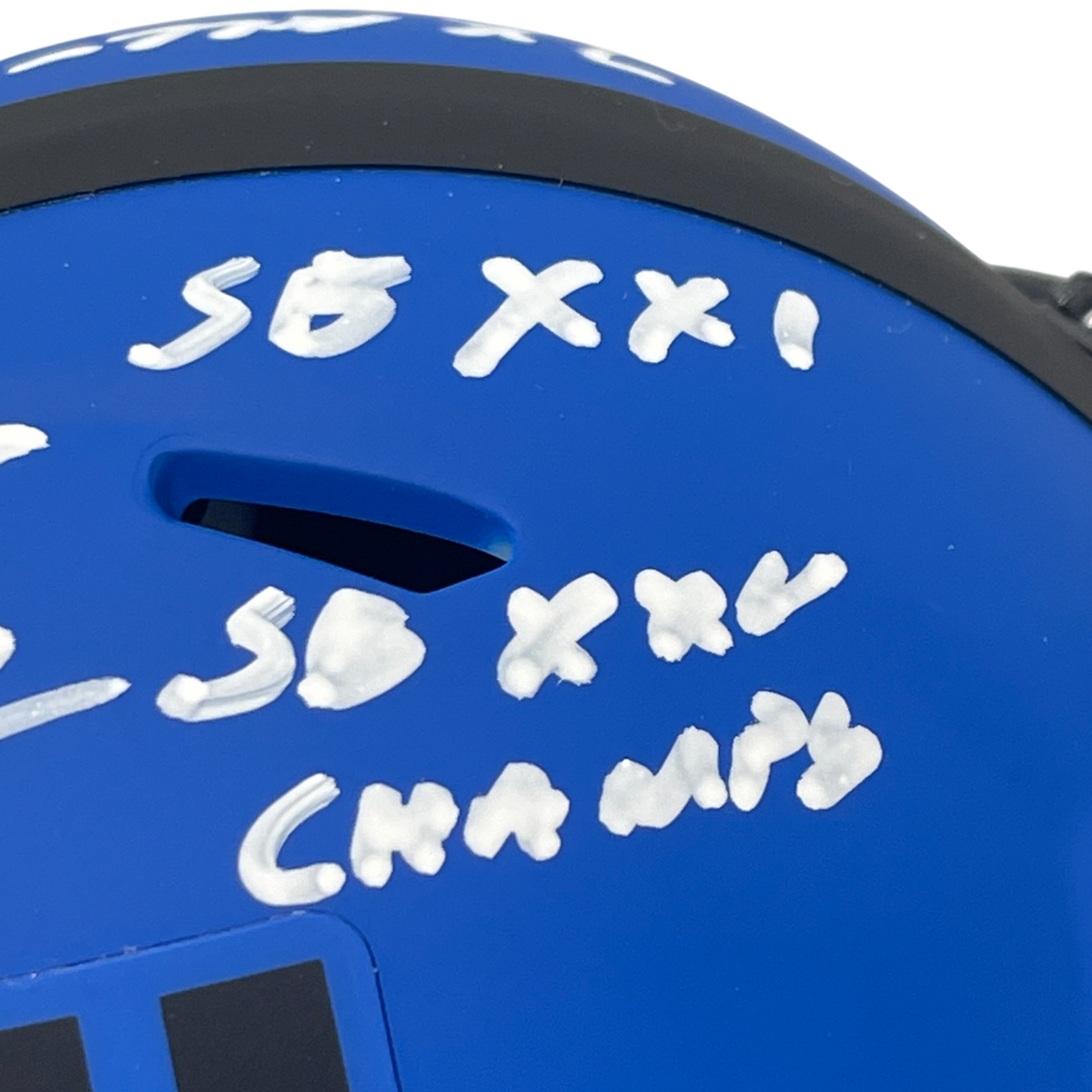 Sean Landeta Signed New York Giants Rave Mini Helmet w/ 3 Ins Beckett W BAS COA