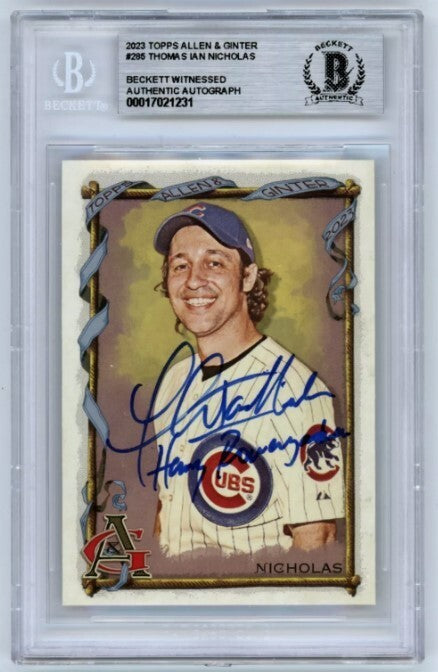 Thomas Ian Nicholas 2023 Allen &amp; Ginter #285 w/ Henry R Ins Signed BAS BGS Auto