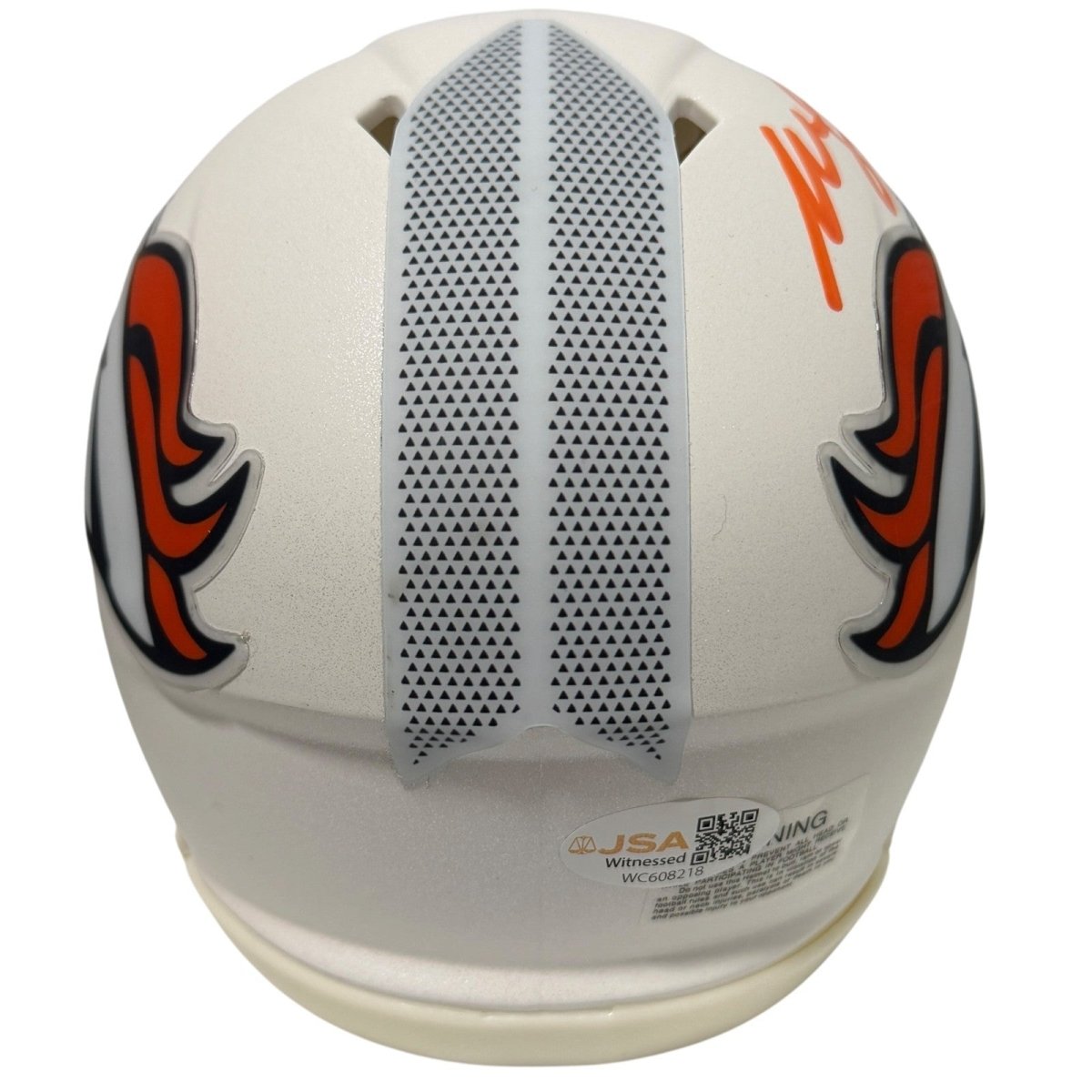 Willis McGahee Signed Denver Broncos Alt White Mini Helmet JSA Wit. COA