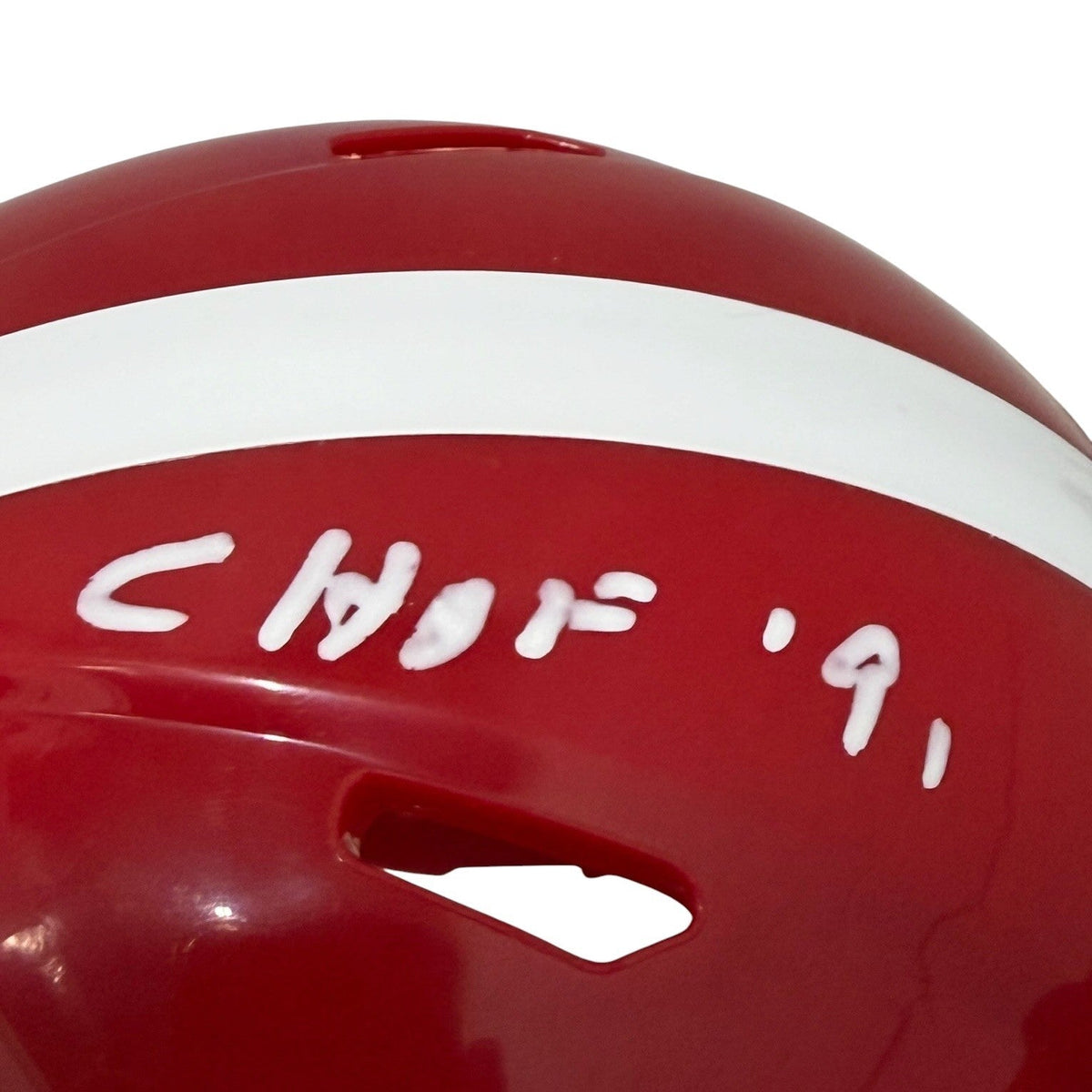 Ed Marinaro Signed Cornell Big Red Custom Mini Helmet w/ CHOF 91 JSA Witness COA