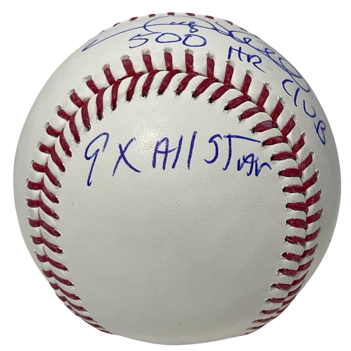 Gary Sheffield Signed ROMLB Baseball w/ 3 Insc 500 HR ++ Beckett Witness BAS COA