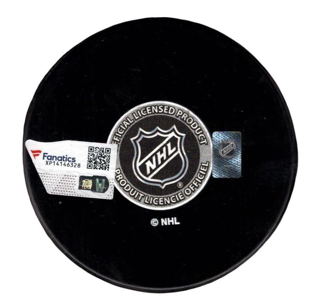 Leon Draisaitl Signed Autographed Edmonton Oilers Logo Puck Fanatics COA
