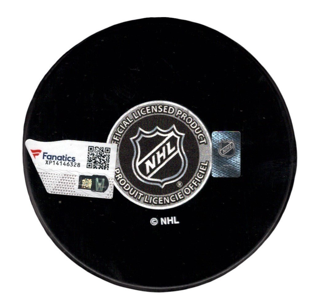 Leon Draisaitl Signed Autographed Edmonton Oilers Logo Puck Fanatics COA