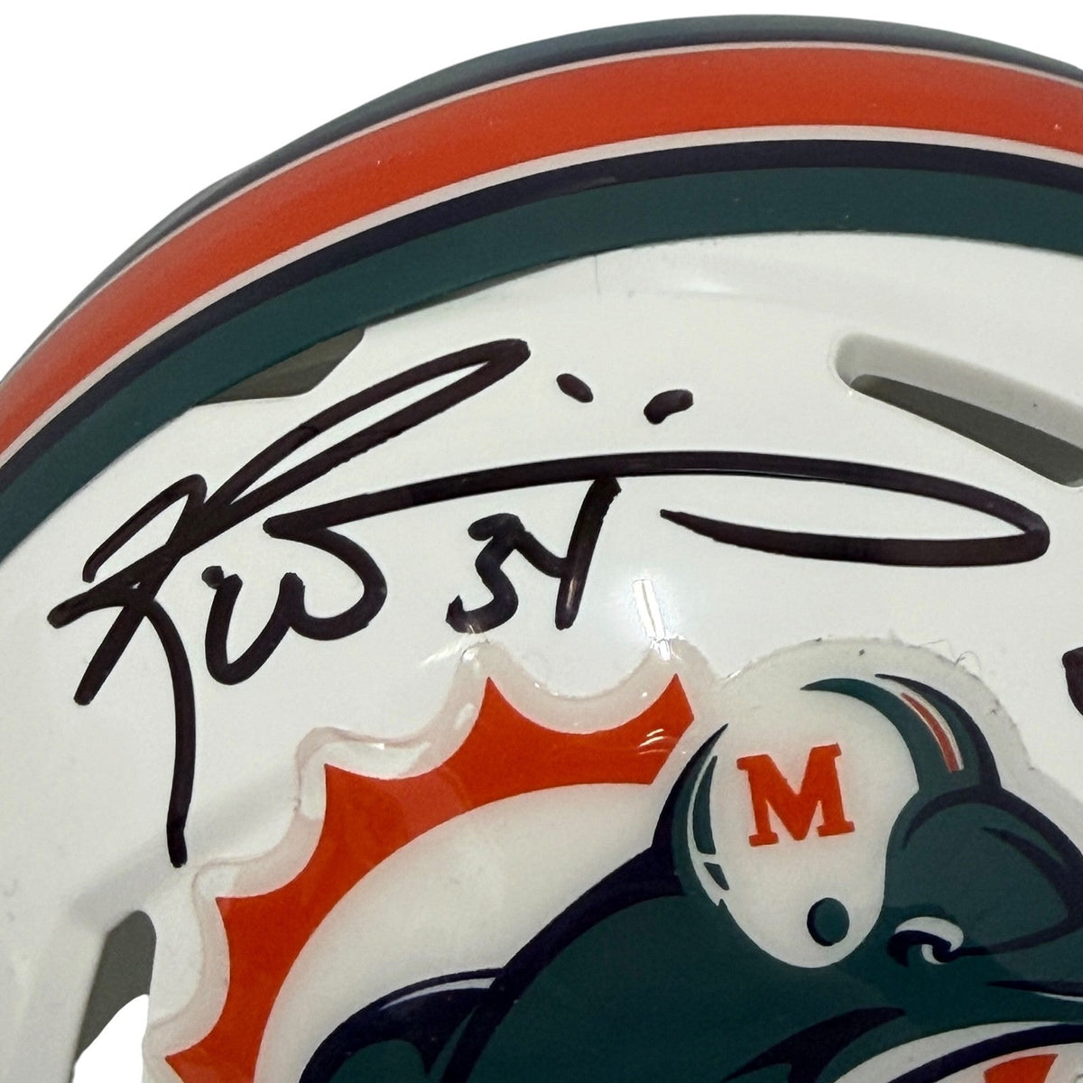 Ricky Williams Signed Dolphins TB Mini Helmet w/ 02 Rushing Leader JSA Wit COA