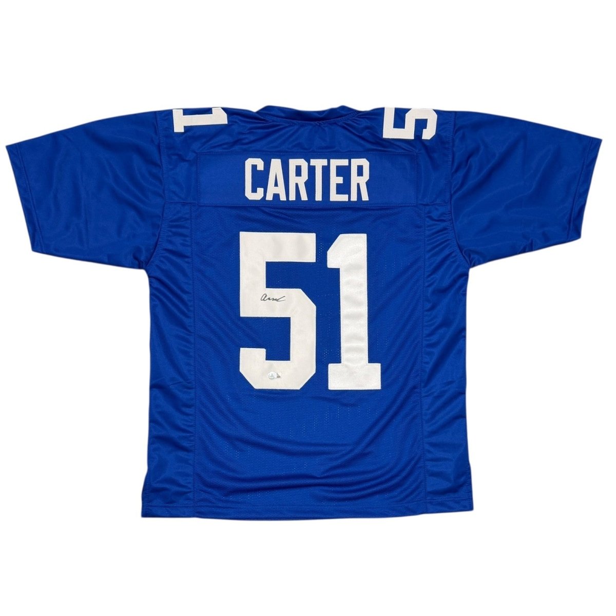 Abdul Carter Signed New York Giants Custom Jersey Beckett Witness BAS COA