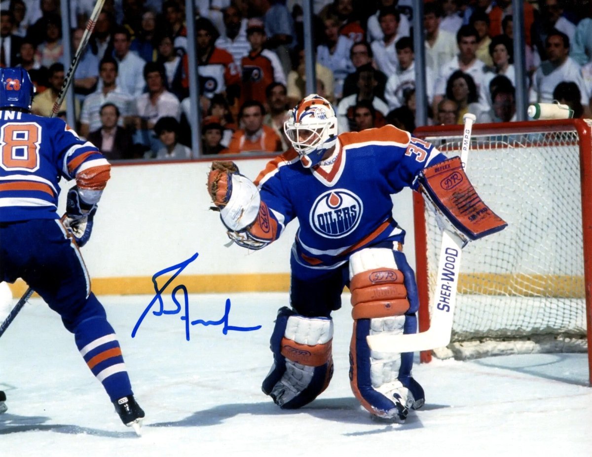 Grant Fuhr Signed Autographed Edmonton Oilers 8x10 Photo LSCM COA