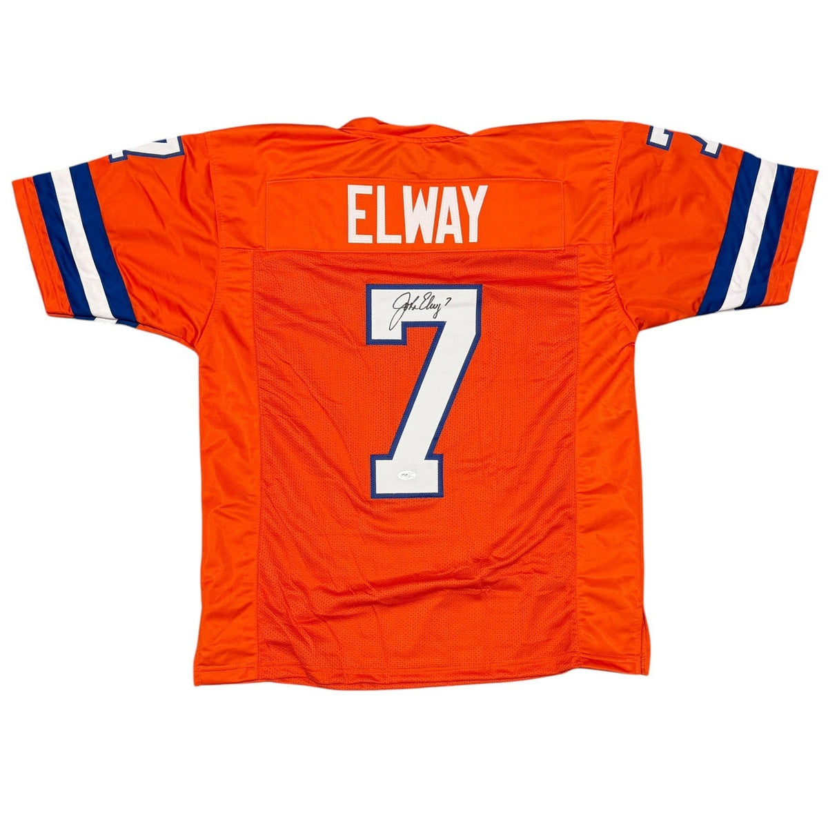 John Elway Signed Autographed Denver Broncos Custom Orange Jersey JSA COA