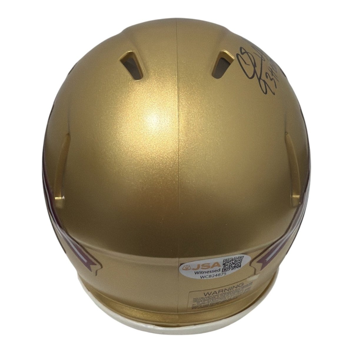 Charlie Ward Signed Florida State Gold Mini Helmet w/ 93 Heisman JSA Witness COA