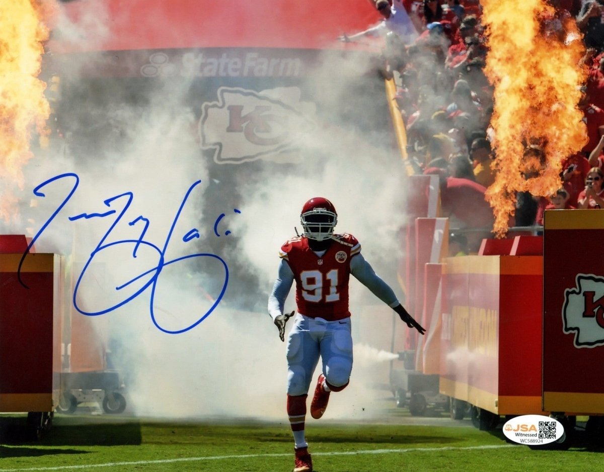 Tamba Hali Signed Autographed Kansas City Chiefs 8x10 Photo JSA Witness COA