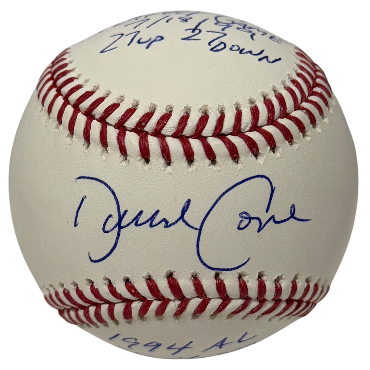 David Cone Signed Autographed ROMLB Baseball w/ Perfect Game + CY JSA COA