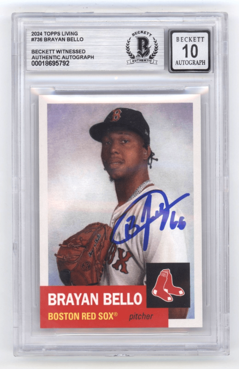 Brayan Bello 2024 Topps Living Baseball #736 Signed Beckett BGS 10 Auto Red Sox