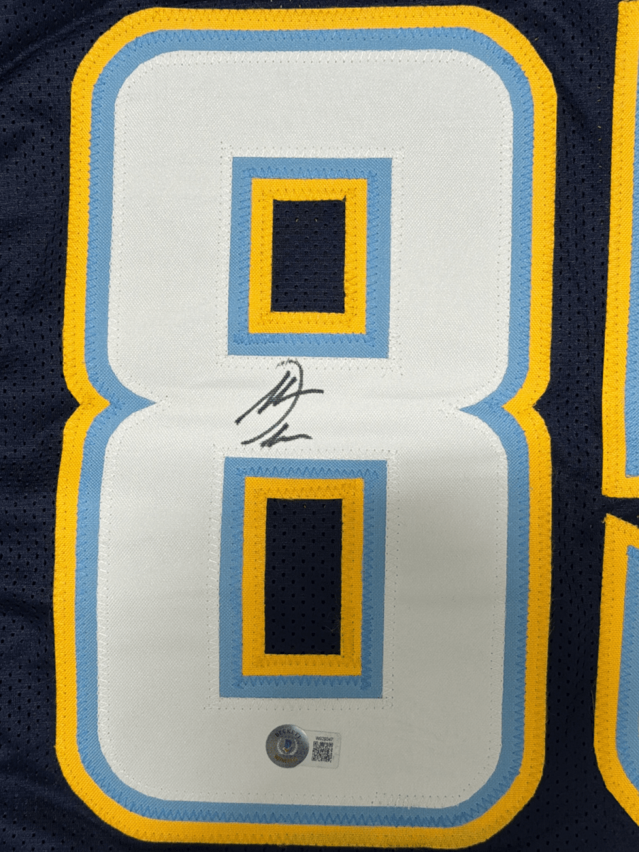 Antonio Gates Signed San Diego Chargers Custom Jersey Beckett Witness BAS COA