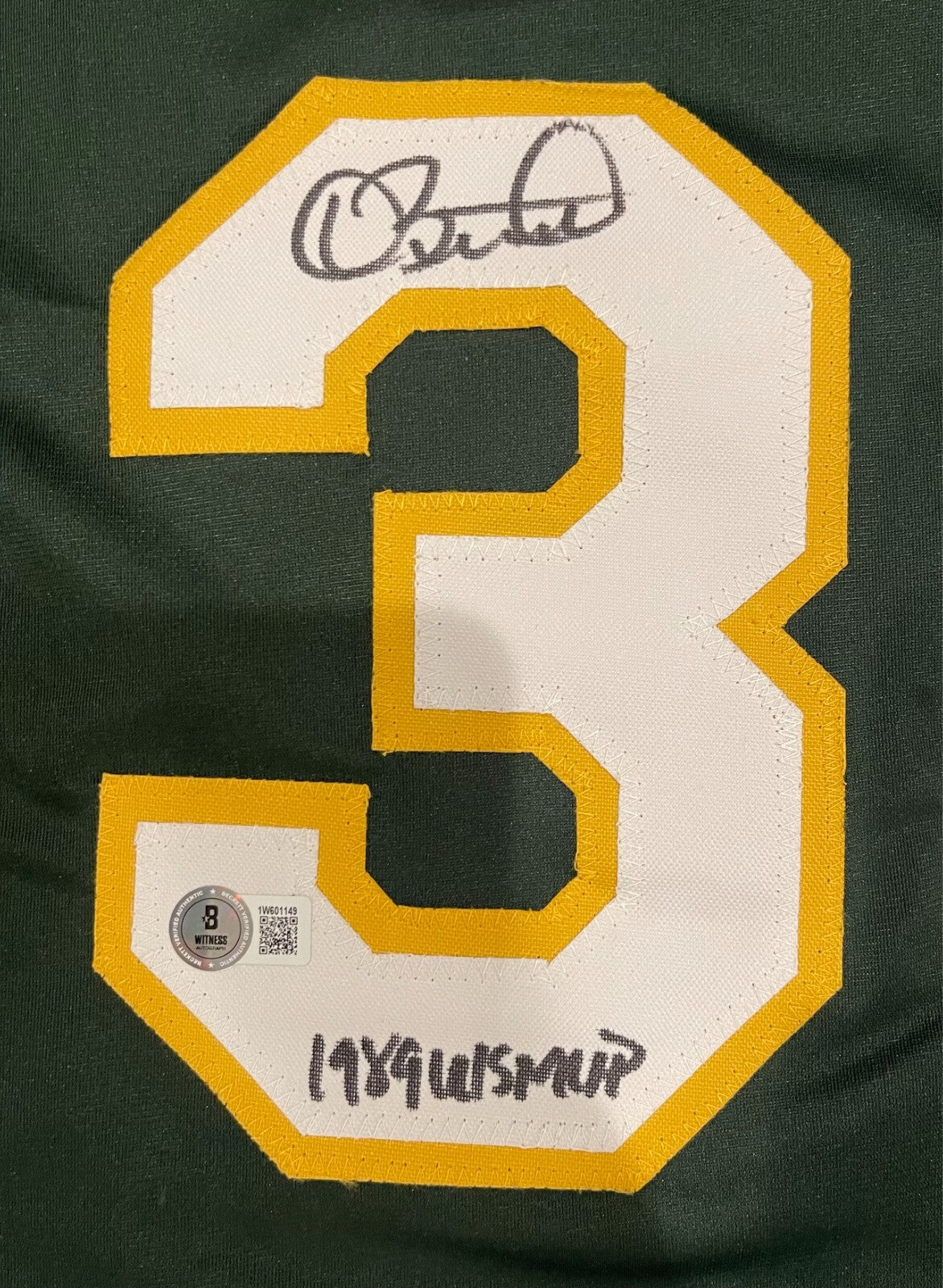 Dave Stewart Signed Oakland Athletics Custom Jersey 89 WS MVP Beckett W BAS COA