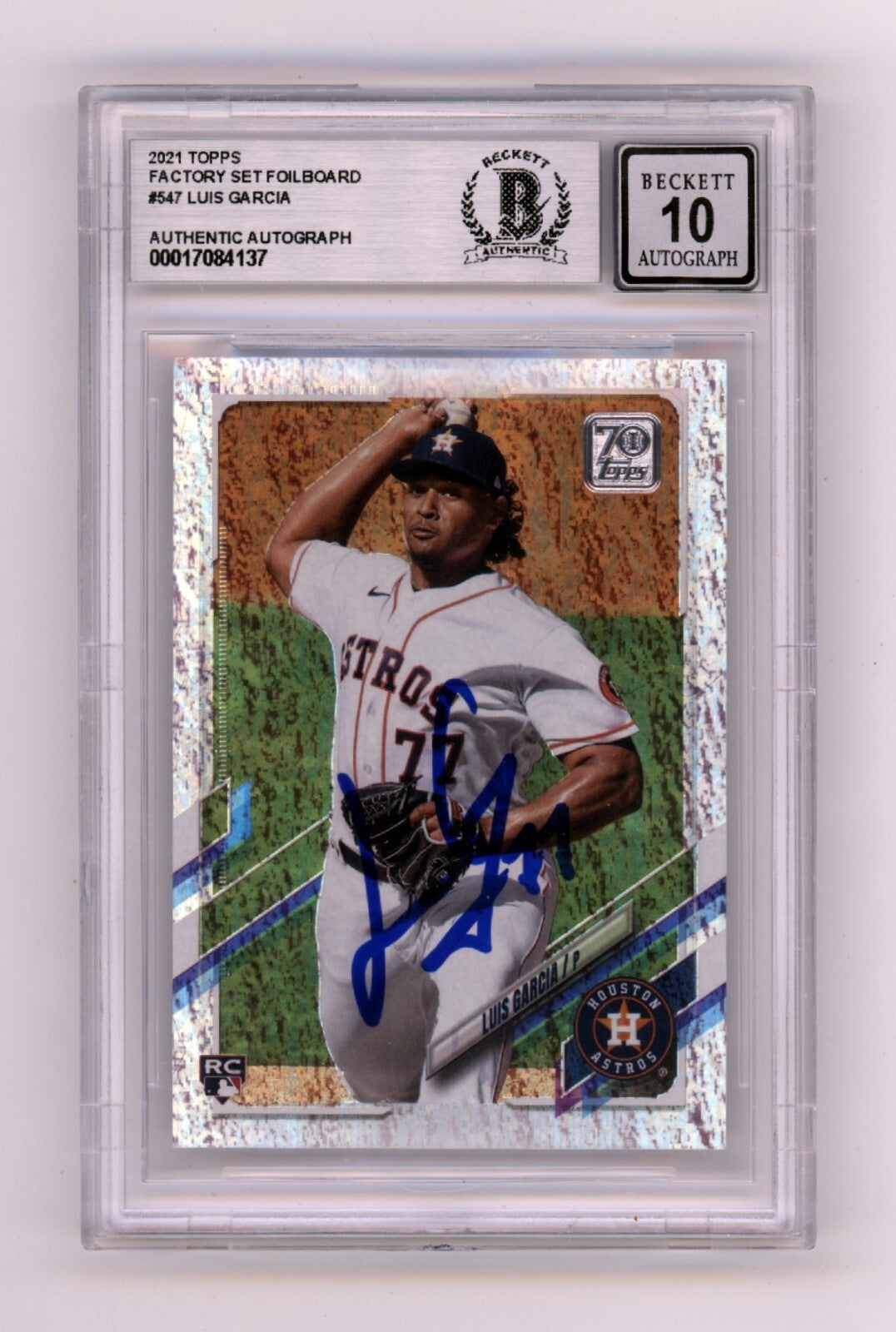 Luis Garcia 2021 Topps Foilboard #547 #/310 Rookie RC Signed BAS BGS 10 Auto
