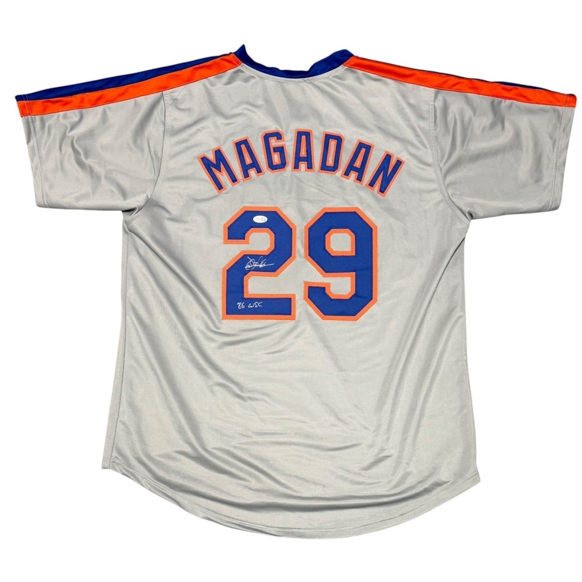 Dave Magadan Signed New York Mets Custom Jersey w/ 86 WSC JSA Witness COA
