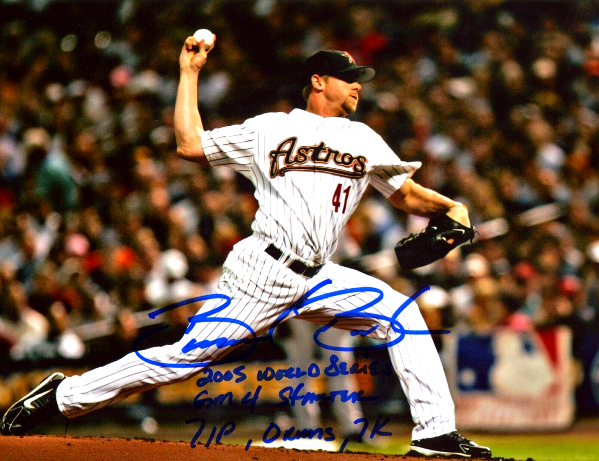 Brandon Backe Signed Autographed Astros 8x10 Photo w/ WS Insc LSCM COA