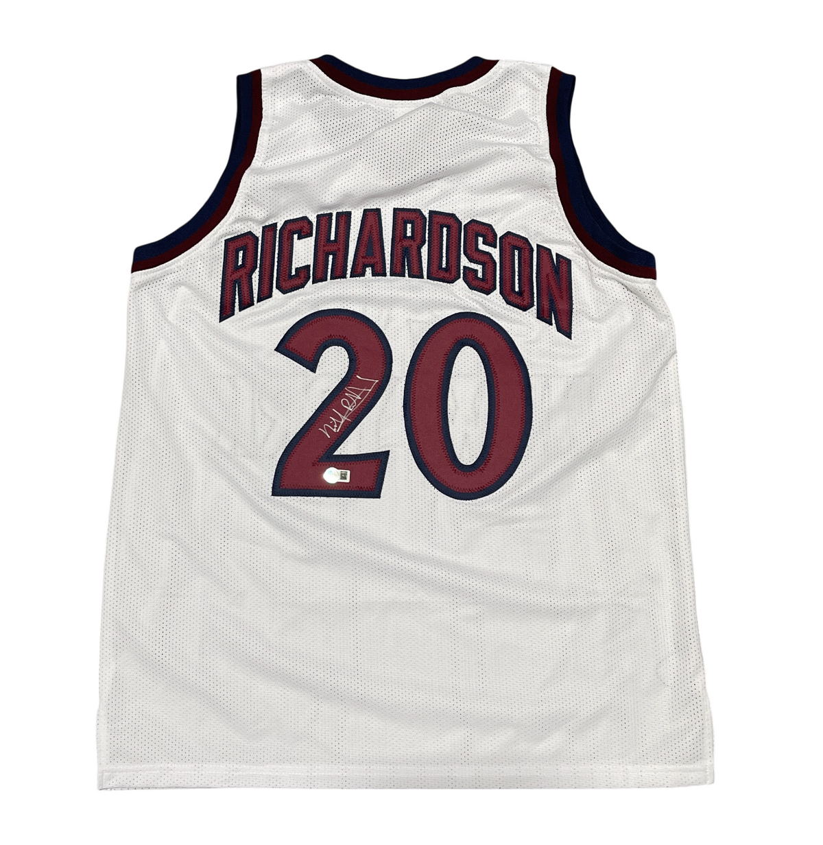 Micheal Ray Richardson Signed New York Knicks Custom Jersey Beckett Wit BAS COA