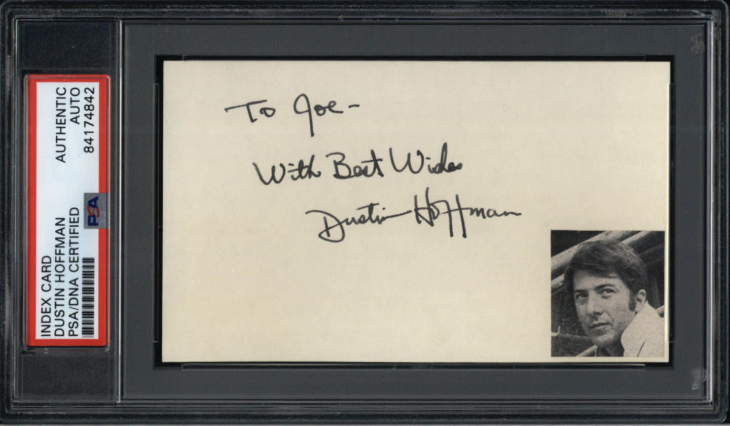 Dustin Hoffman Early Career Signed Auto 3x5 Card PSA/DNA