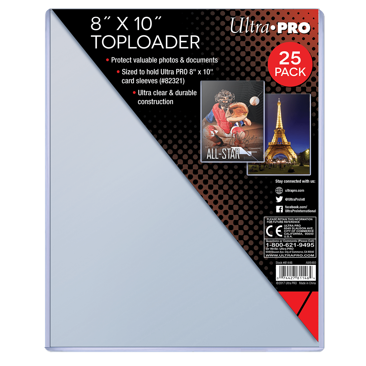 8" x 10" TOPLOADER® Sleeves (25ct)