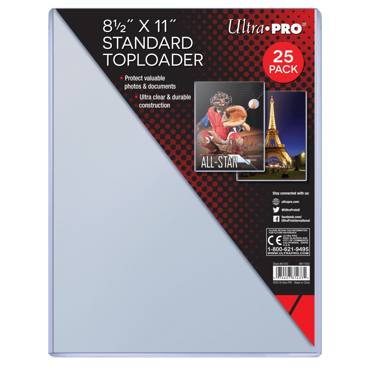 8-1/2" x 11" TOPLOADER® Sleeves (25ct)