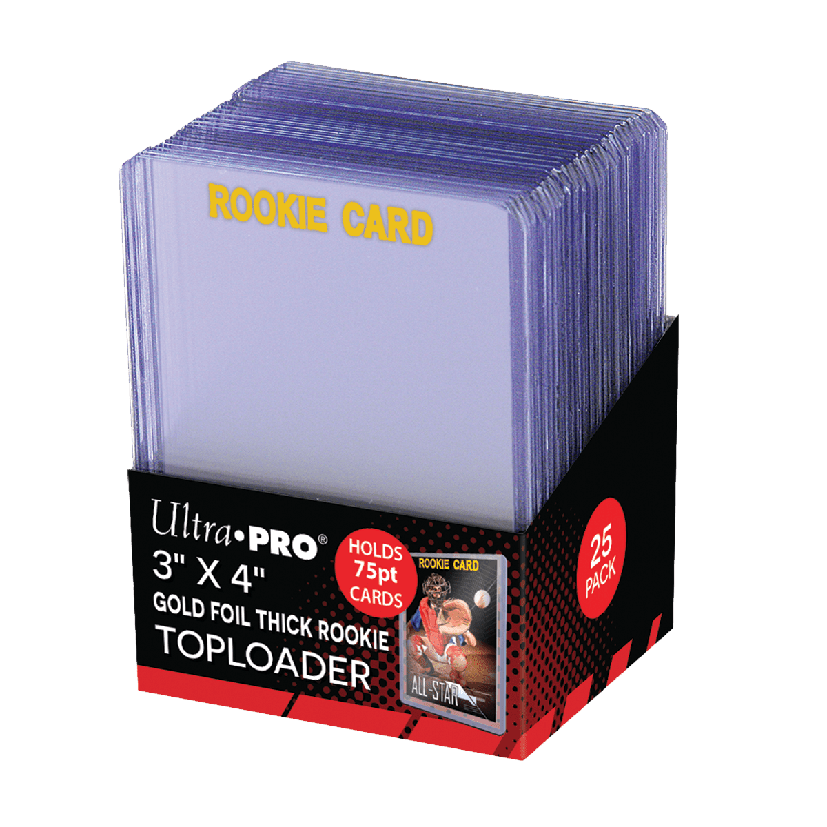 3" x 4" Rookie Gold Thick 75PT TOPLOADER® Sleeves (25ct)