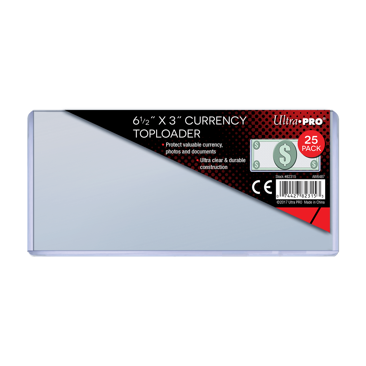 Regular Currency TOPLOADER® Sleeves (25ct) for 6-1/2" x 3" Bills