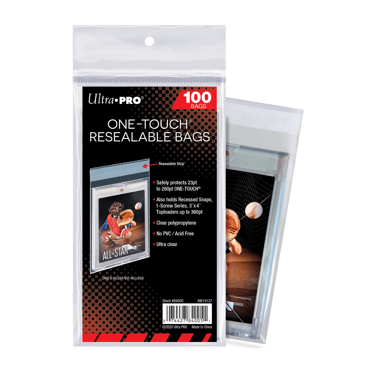 ONE-TOUCH® Resealable Bags, Fits up to 260PT (100ct)