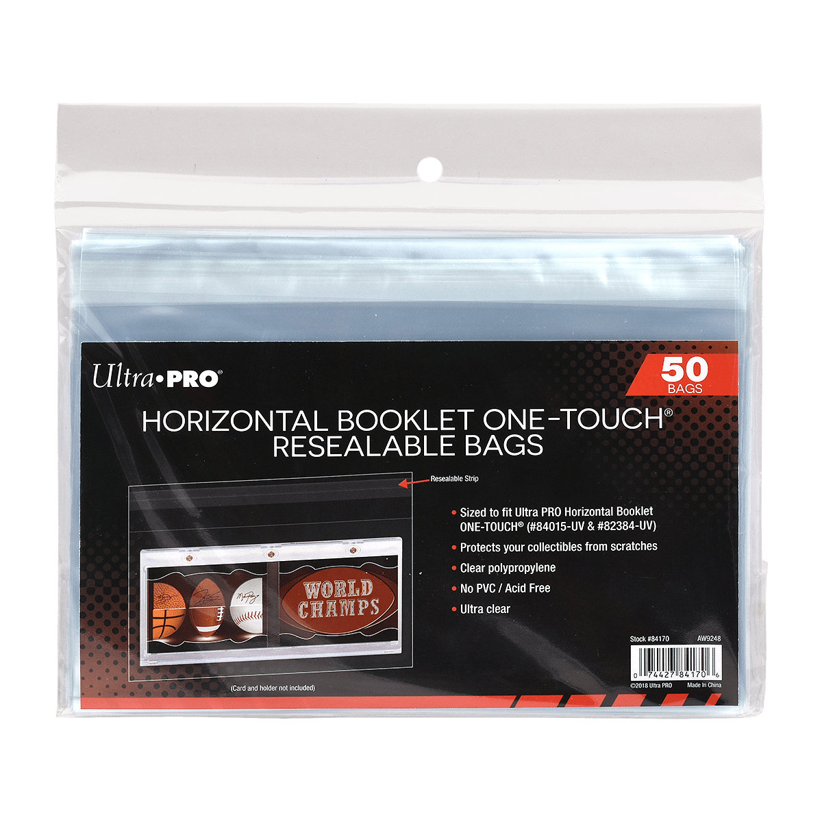Horizontal Booklet ONE-TOUCH® Resealable Bags (50ct)