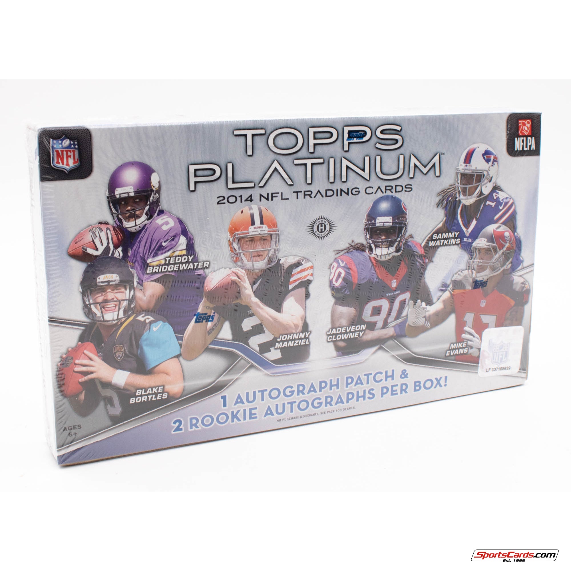 2014 Topps Platinum Football Factory Sealed Hobby Box - 3 Autos Per Box!