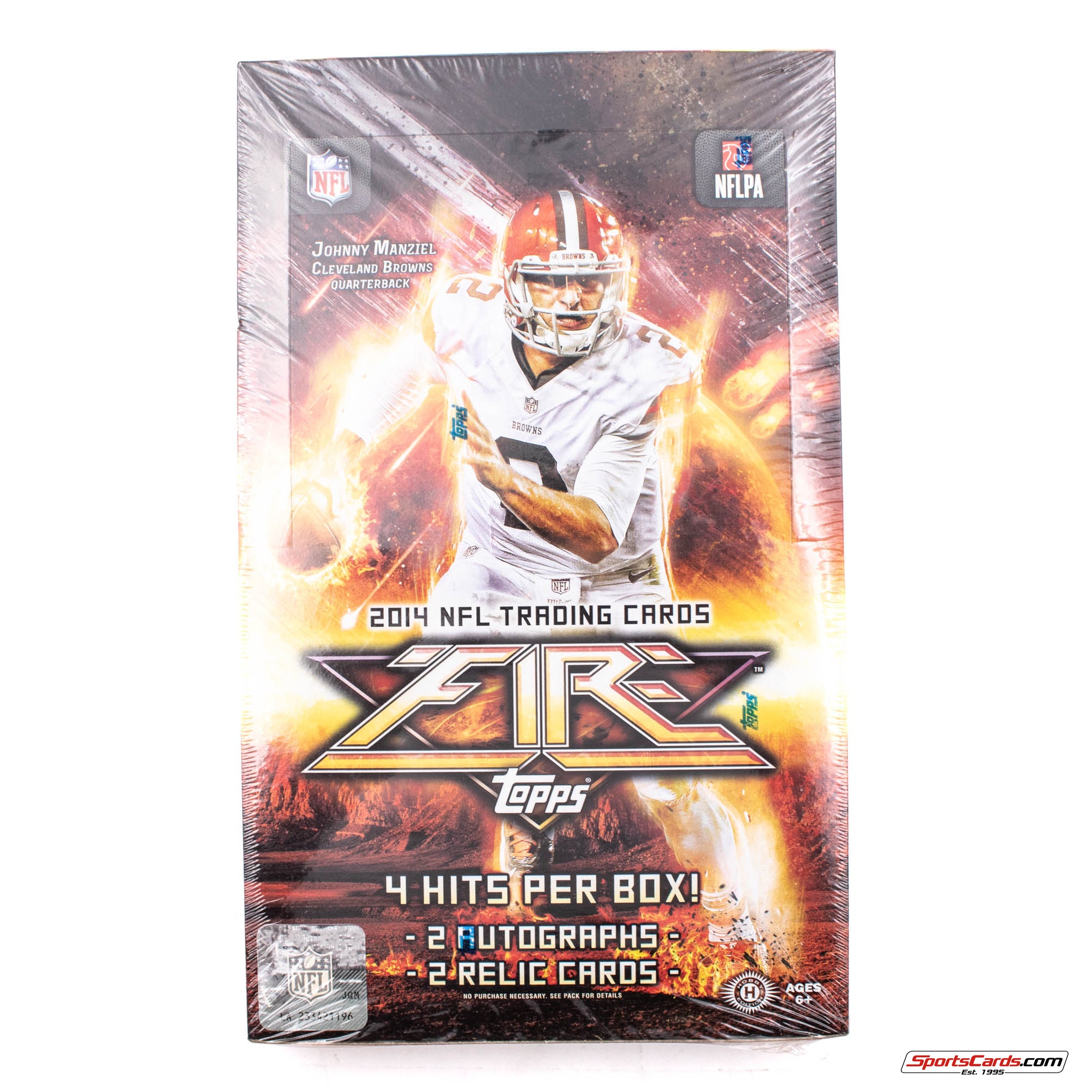 2014 Topps Fire Football Factory Sealed Hobby Box - 4 Hits Per Box!