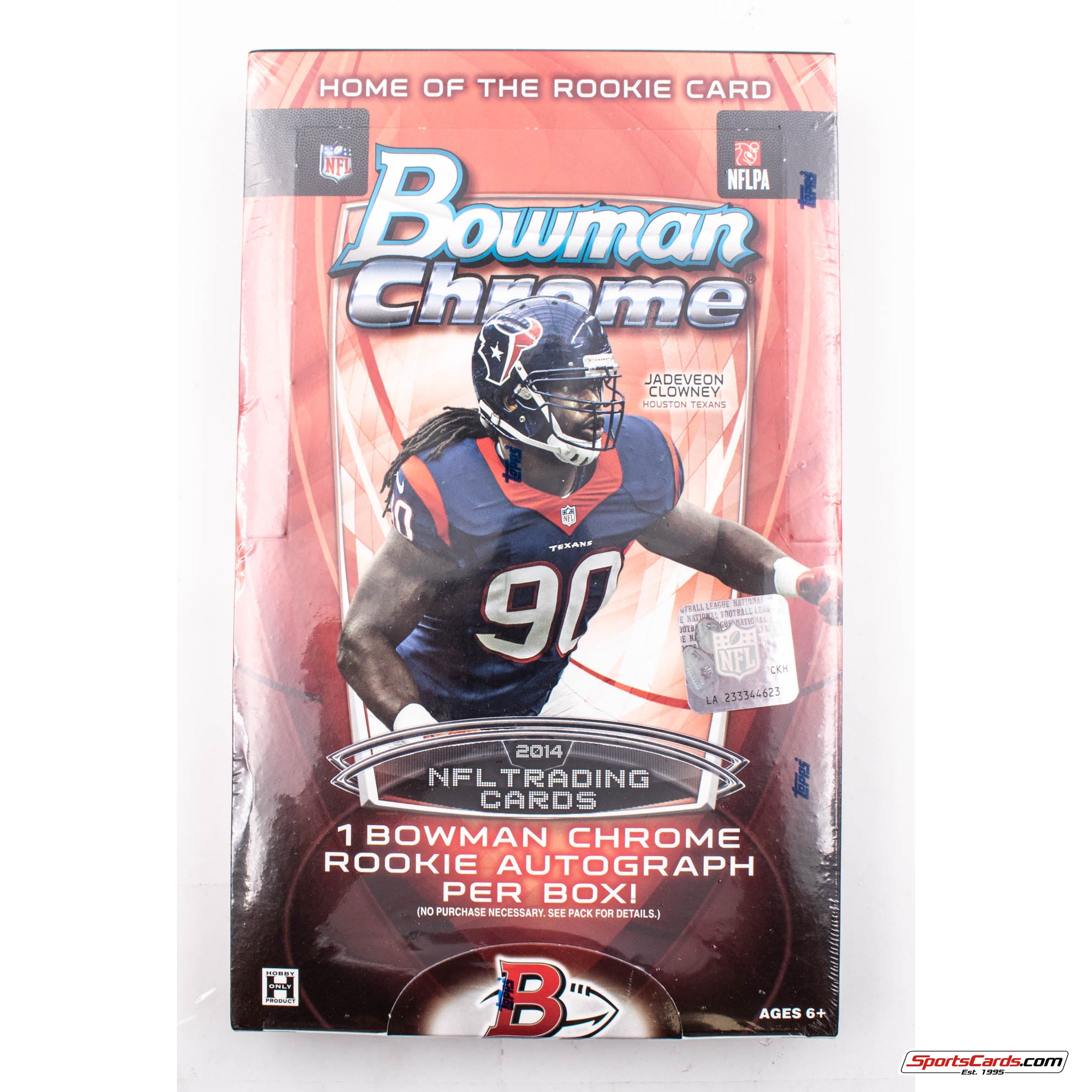 2014 Bowman Chrome Football Factory Sealed Hobby Box - One Auto Per Box