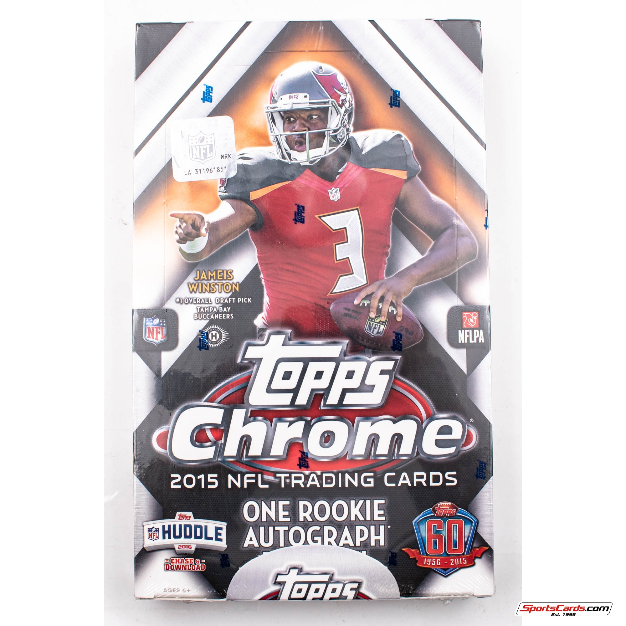 2015 Topps Chrome Football Factory Sealed Hobby Box - One Auto Per Box