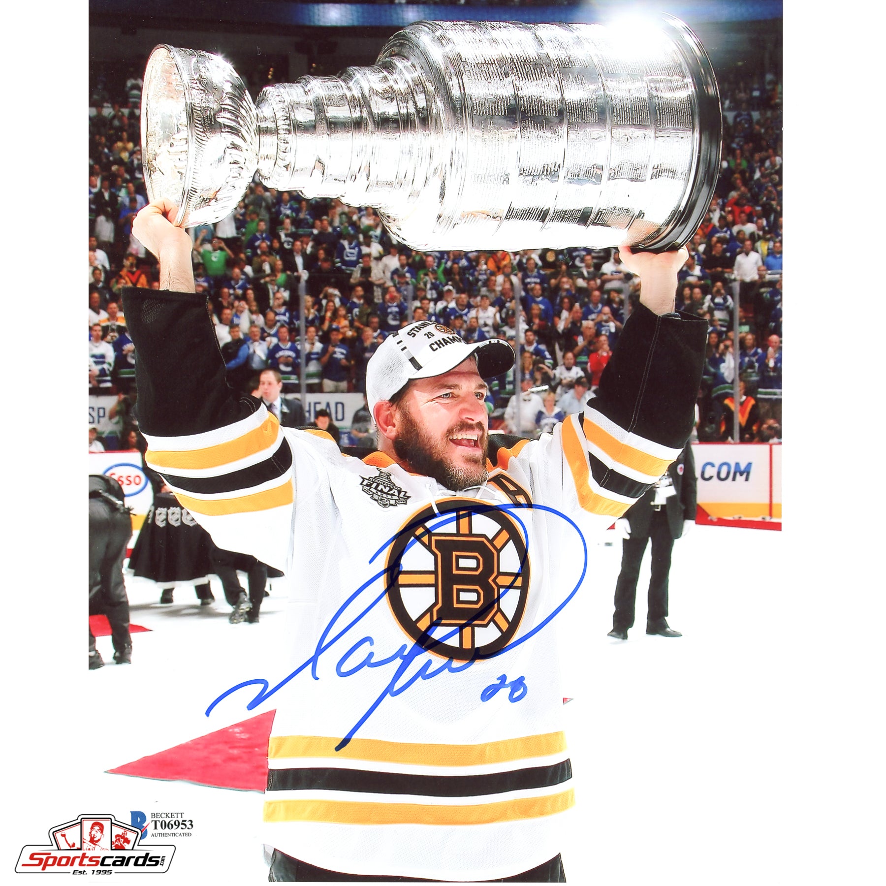 Mark Recchi Boston Bruins Signed Auto 8x10 Photo - BAS Beckett
