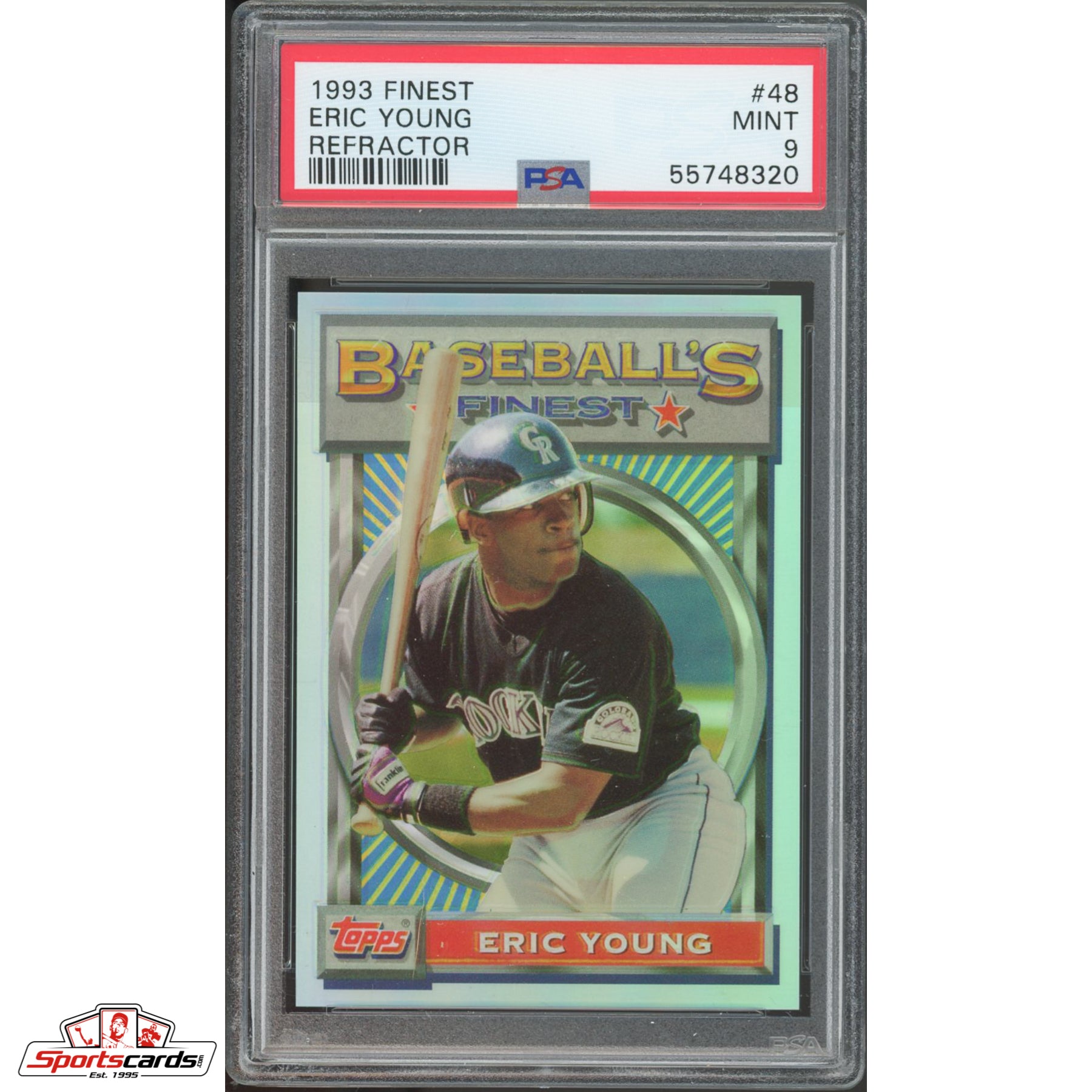 1993 Finest Eric Young Refractor #48 PSA 9