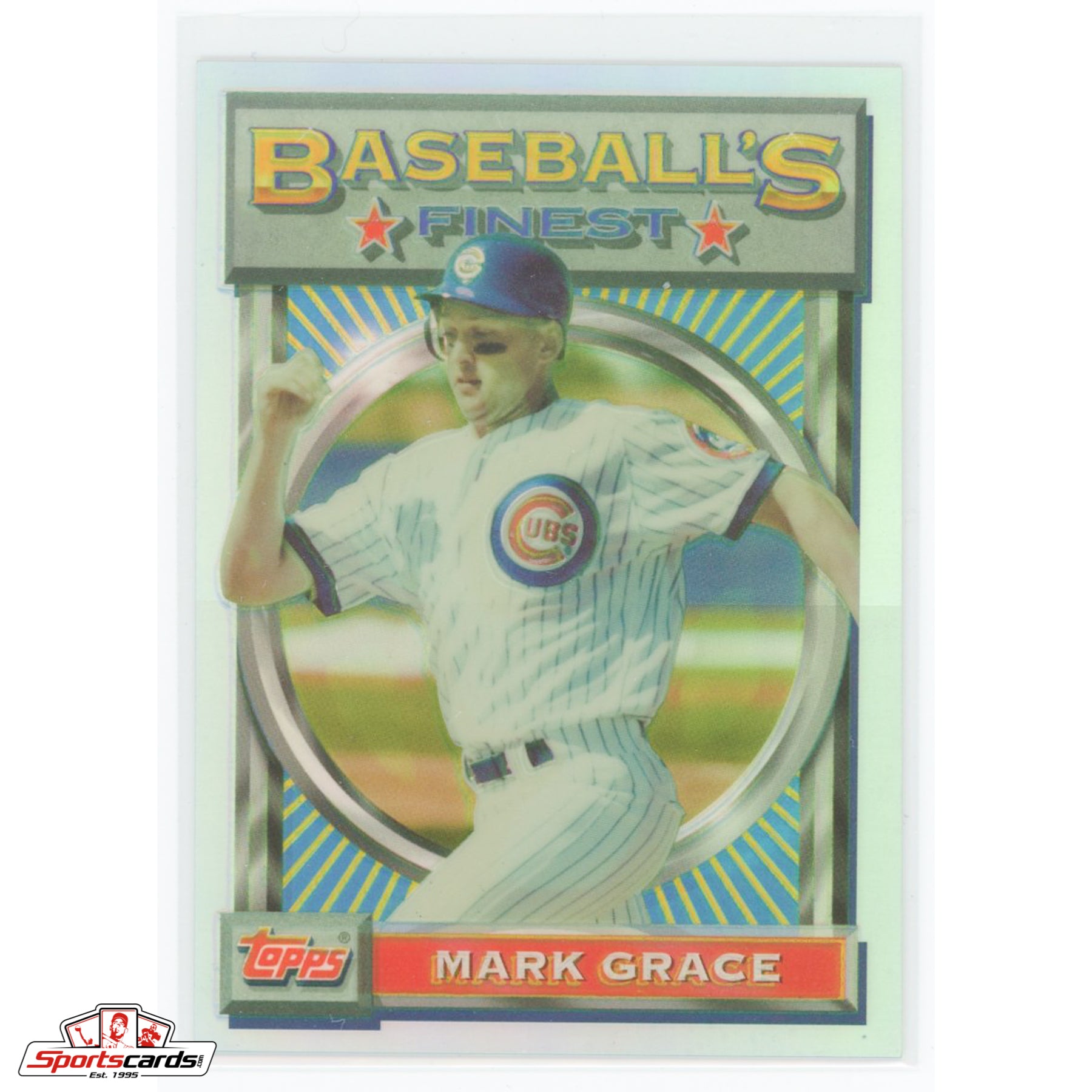 1993 Finest Mark Grace Refractor #73 Chicago Cubs