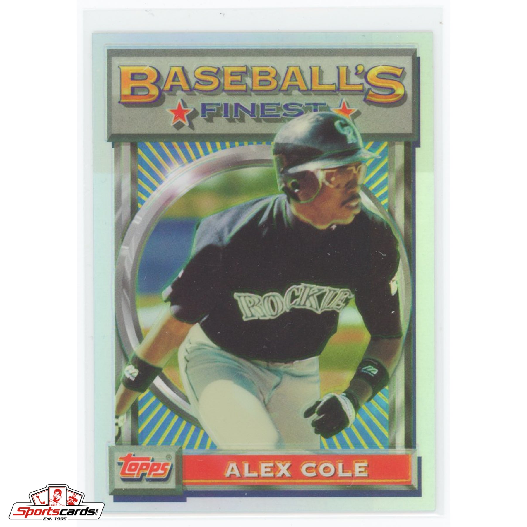 1993 Finest Alex Cole Refractor #12 Colorado Rockies