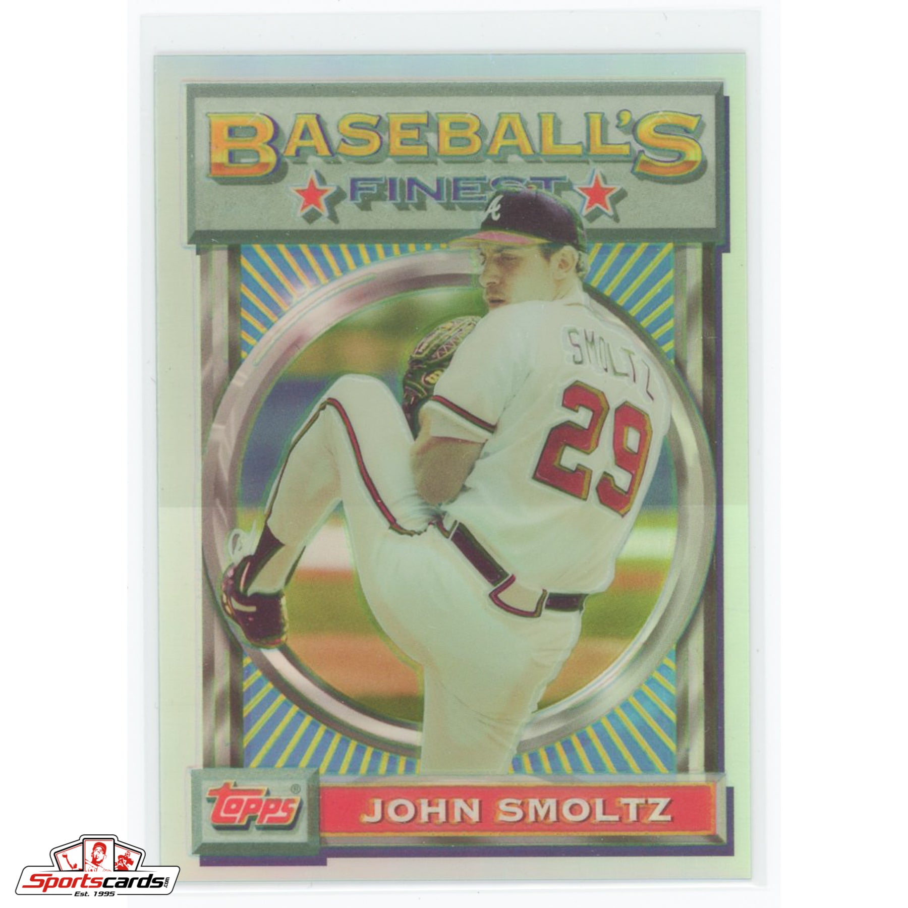 1993 Finest John Smoltz Refractor #166 Atlanta Braves