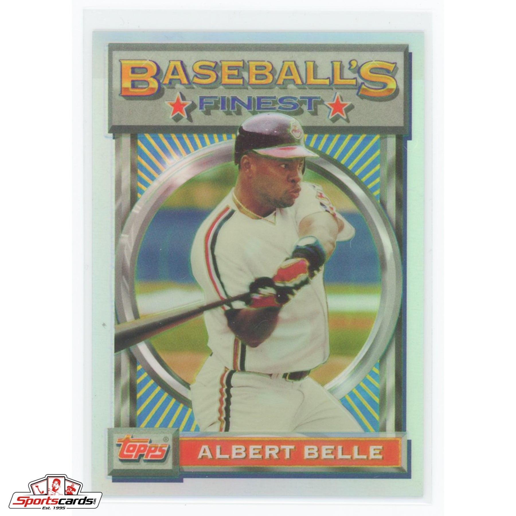 1993 Finest Albert Belle Refractor #16 Cleveland Indians