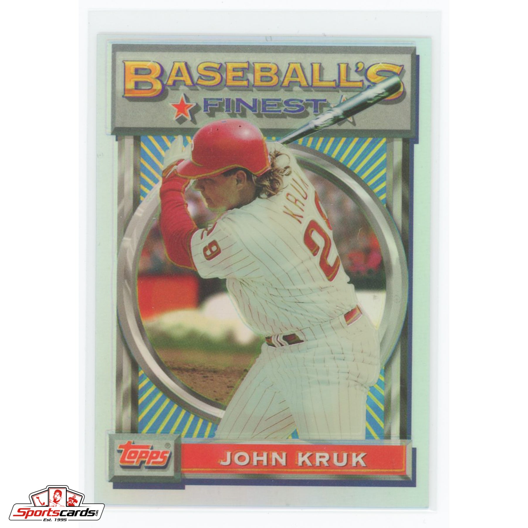 1993 Finest John Kruk Refractor #38 Philadelphia Phillies