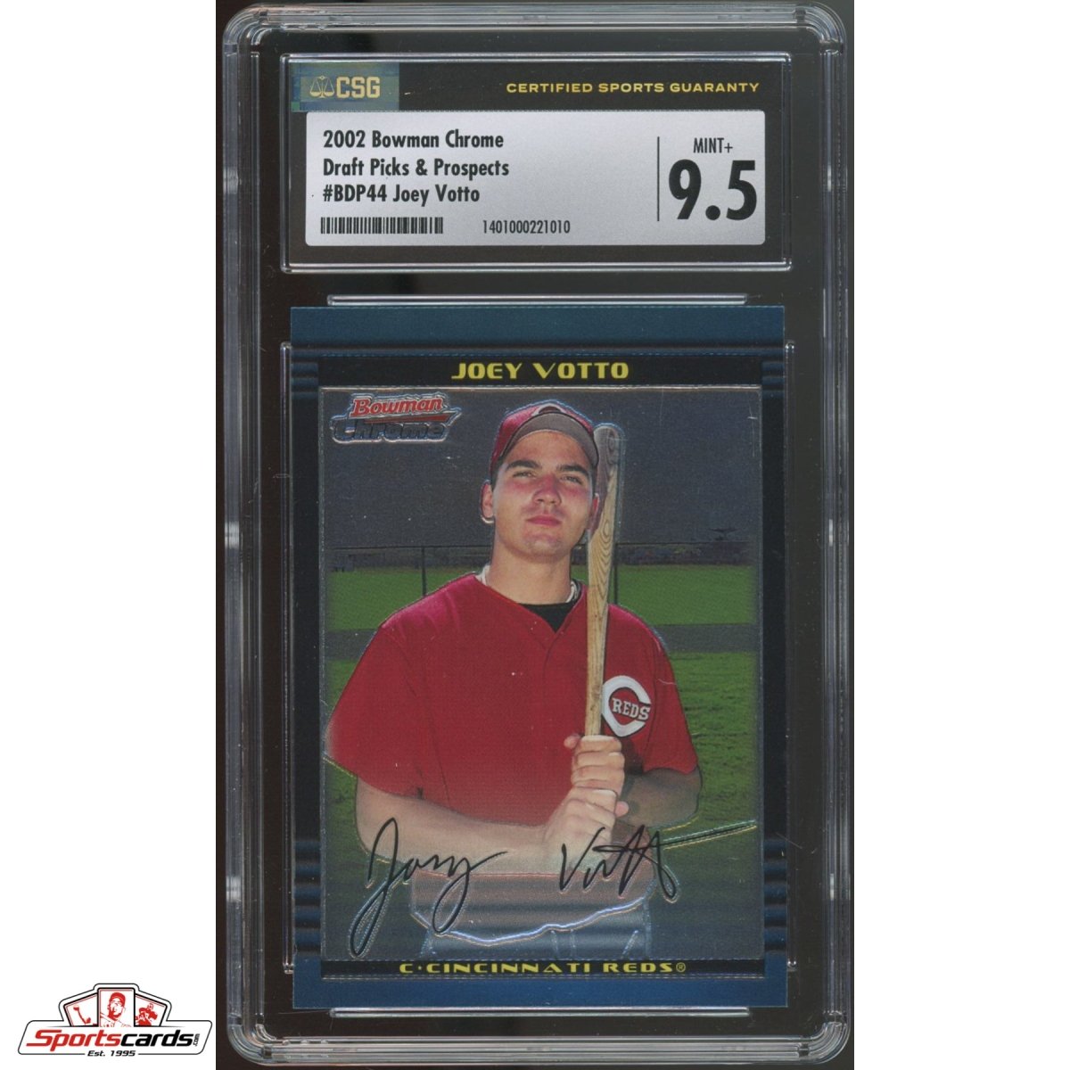 2002 Bowman Draft Chrome Joey Votto RC CSG 9.5 #BDP44