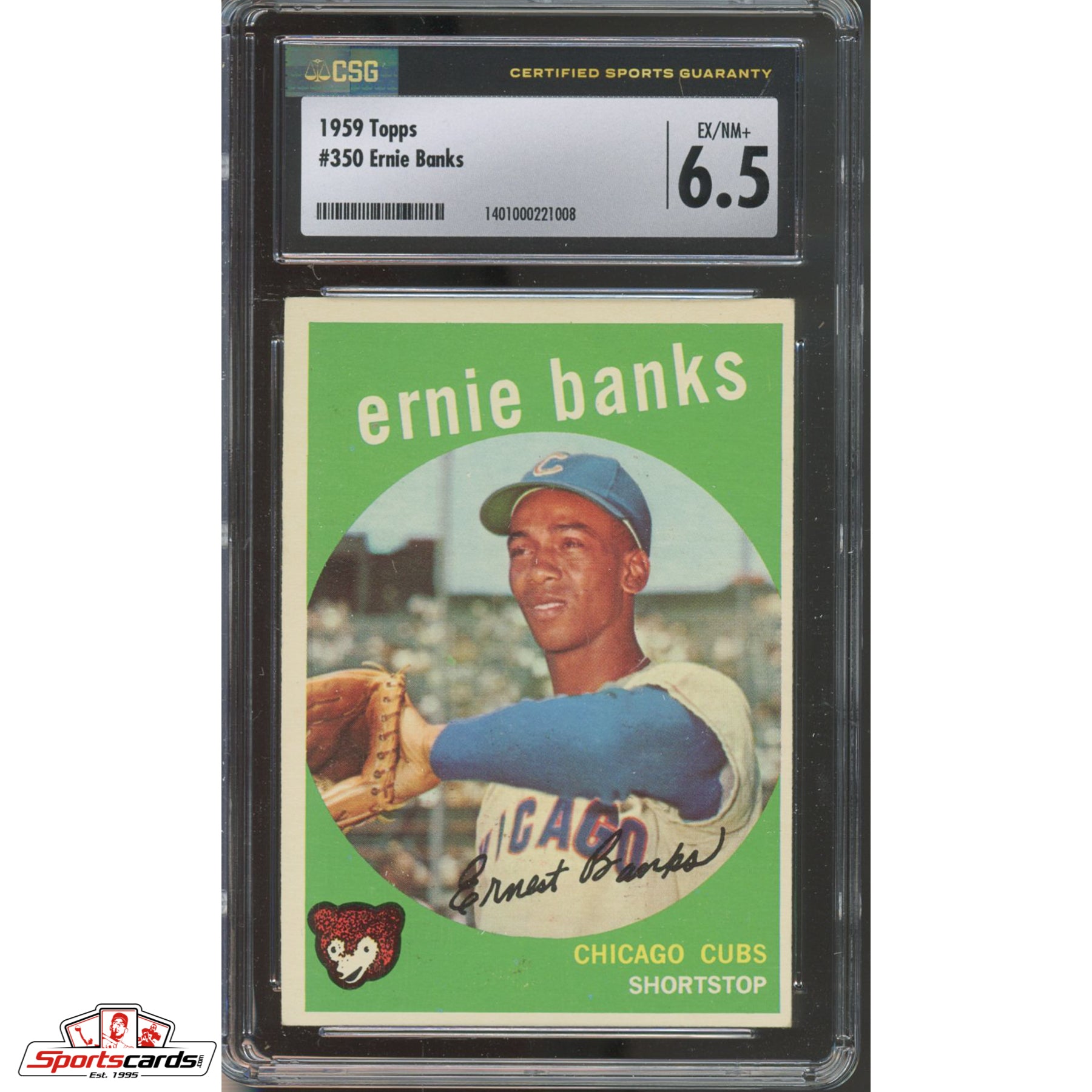 1959 Topps Ernie Banks #350 CSG 6.5 EX/NM+