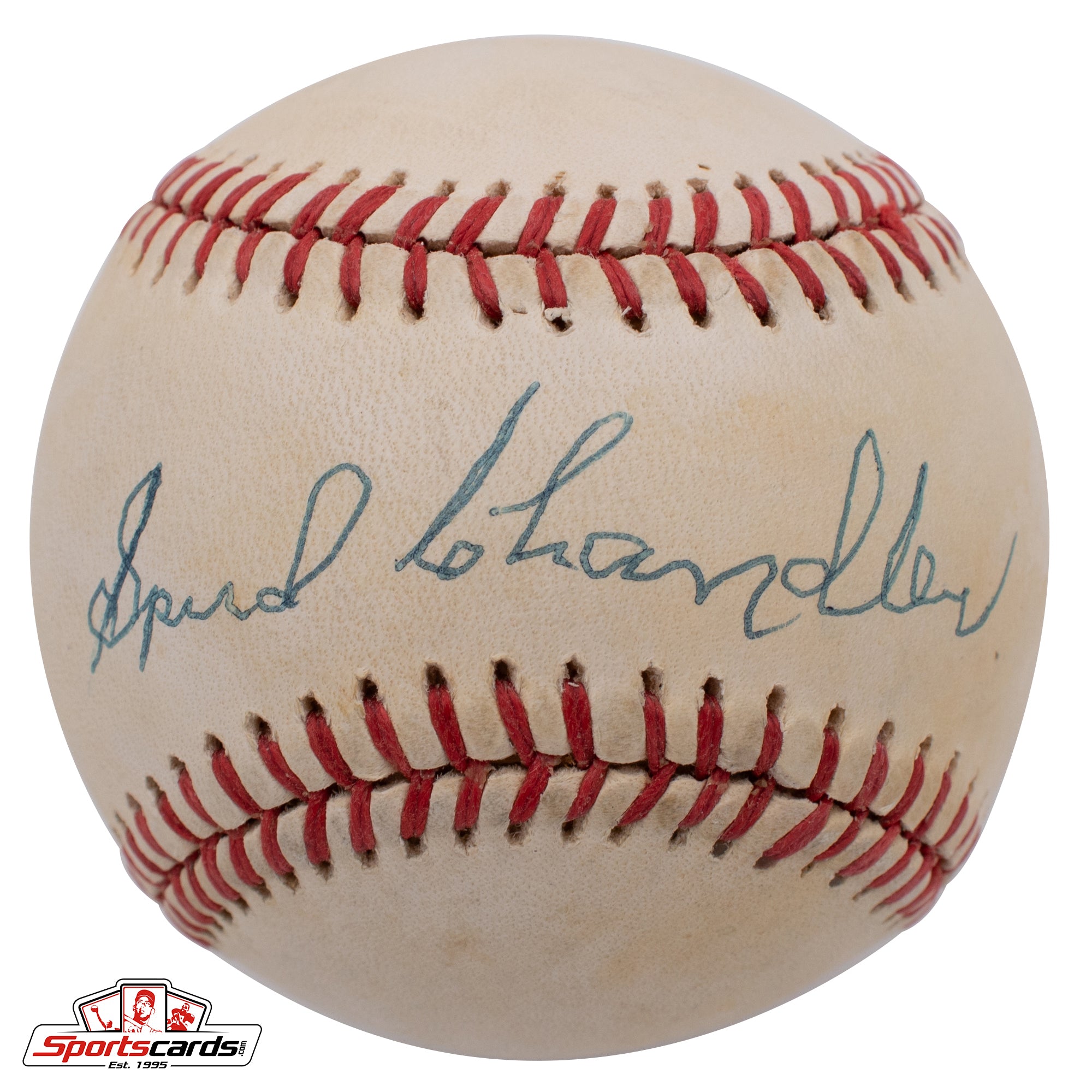 Spud Chandler (d. 1990) Single Signed Baseball NY Yankees Beckett BAS
